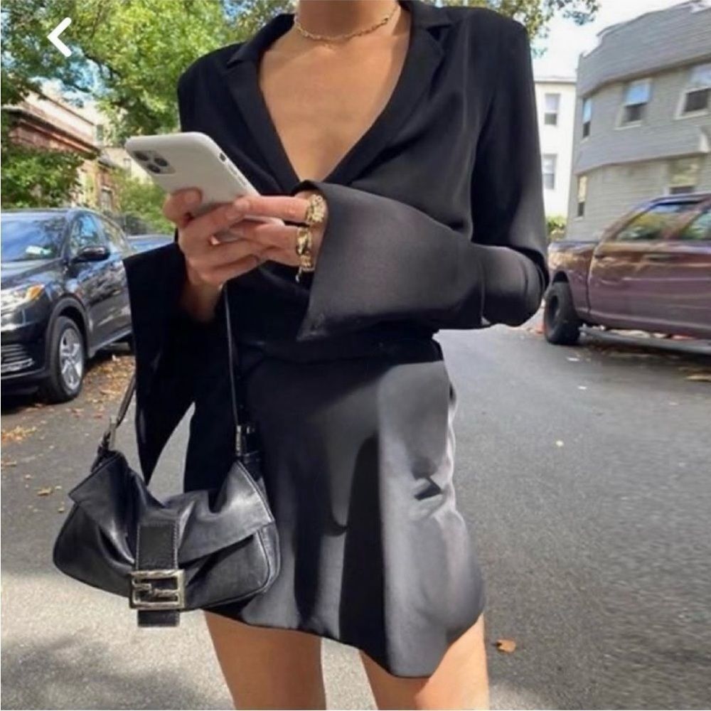 Black wrap dress